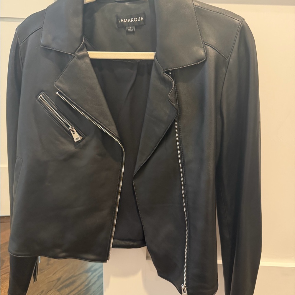 Beautiful soft leather biker jacket. Worn once. Excellent condition.